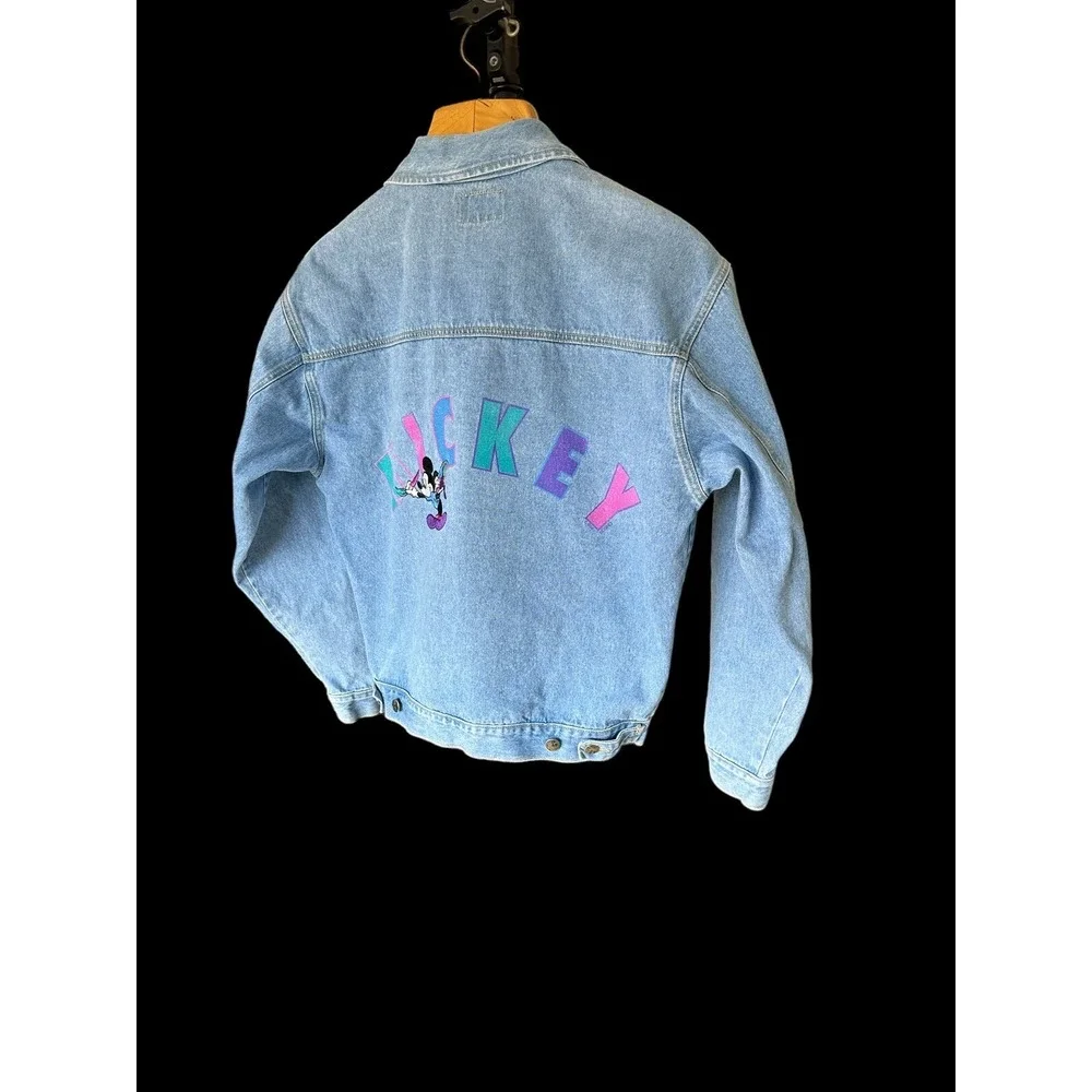 Vintage Mickey M&CO. by Jerry Leigh Art Boho Denim Blue‎ Jean Jacket Sz Medium